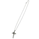 Hot Unisex Stainless Steel Cross & Ring Chain Pendant Necklace Fashion Good