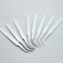 2Pcs Stainless Steel False Eyelash Extension Curved Straight Tweezers Kit KYW
