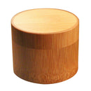 2x Bamboo Storage Boxes Kitchen Tea Coffee Container Round Spice Jar Craft