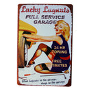 2x Shabby Chic Motor Metal Tin Sign Plaque Motor Themed Wall Art Poster