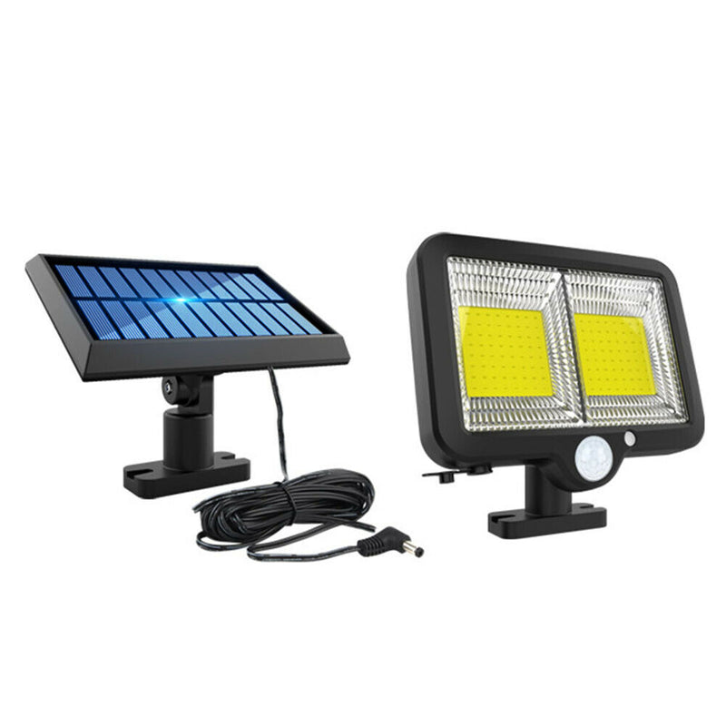 128 LED Solar Wall Light Motion Sensor Waterproof Yard Street Security Lamp