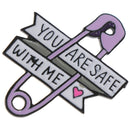 You Are Safe With Me Safety Pin Brooches Hard enamel lapel pins Backpack Jacket-
