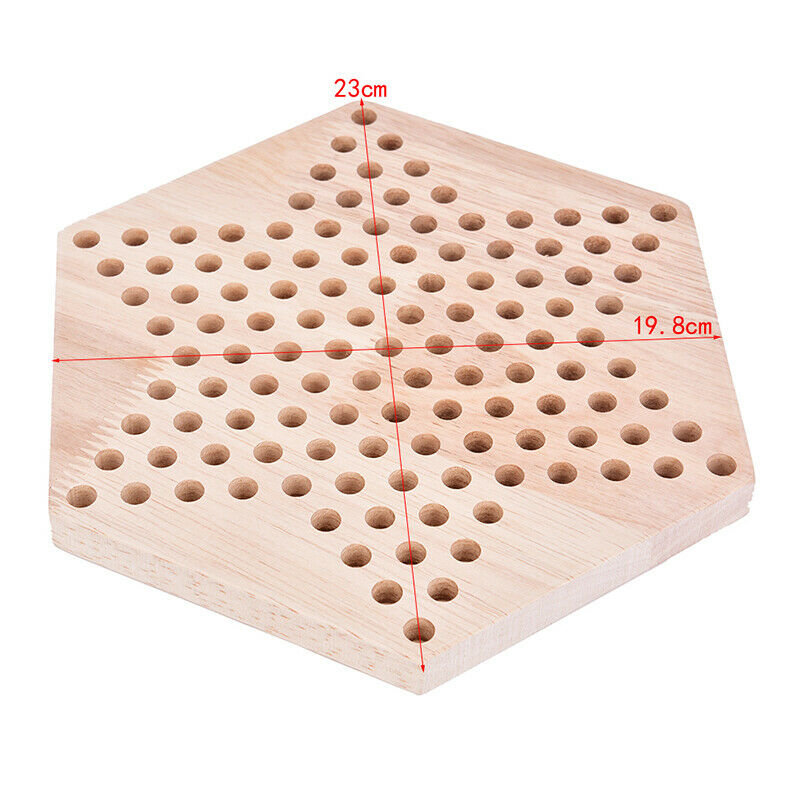 Most Popular Traditional Hexagon Wooden Chinese Checkers Family GameSet OZ