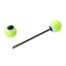 100X 316L STEEL MULTICOLOR BARBELL TONGUE PIERCING Q3I4