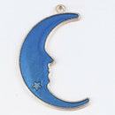 Lots 8Pcs Moon/Star/Planet Enamel Charm Pendant For DIY Nacklace Bracelet Craft