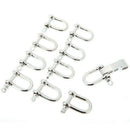 10PCS U Shape Stainless Steel Adjustable Anchor Shackle Outdoor Rope Para c N6T2