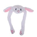 Children Kids Girls Earmuff Scarf Hat Cute Inflatable Novelty Rabbit Ear Cap