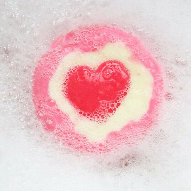 Heart-Shaped Bathing Bombs Dry Flower Bubble Salt Bath Ball Home Spa With G E3Z1