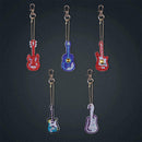 5PCS Guitar DIY Full Diamond Diamond Painting Keychain Key Ring Key Chain New df