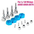 Wheel Conversion Set Axle & 12Mm Hex Dive Hub Turn 1/10 on Road for WLtoys