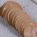 100PCS Merry Christmas Kraft Paper Gift Tags with Jute Twine DIY Crafts TaYT TEU