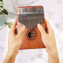 Thumb Finger Piano African Sanza Mbira 17-Key Mahogany Wood Kalimba for Beginner