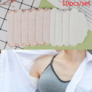 10pcs Armpits Sweat Pads Underarm Gasket Absorbing Disposable Anti Sweat Stic OZ