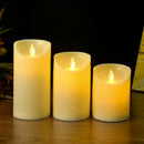 3X LED Flameless Candles Lights Smooth Flickering Candle Light Battery Opera Hn