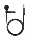 1/8" 3.5mm Lapel Lavalier Tie Clip Microphone For Recording Interview 1.5m