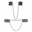 2 Pieces Sweater Shawl Clips Cardigan Dresses Clip Flowers Collar Clip With H9I7