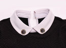 Large Flower Rhinestone Crystal Diamante Black Brooch Wedding Bridal Broach
