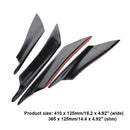 4pcs Front Bumper Splitter Fins Body Spoiler Canards for Car Trunk(Black)