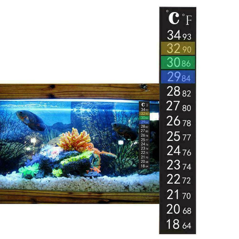 Fish Tank Aquarium Thermometer Temperature Â°F Fahrenheit StickOn Supply Sti