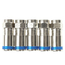 5Pcs F-Type Male Plug Compression Connectors For RG6 Coax Coaxial TV Cable H Ew