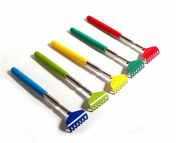 1X Fashion Back Scratcher Long Extendable Telescopic Massager Metal Portable