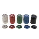 100 Pcs 5 Colors Poker Chips Poker Chips With Acrylic Storage Box For Casino