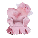 Love Heart Chair Jewelry Box with Lace Bowknot, Compartments Necklace Display