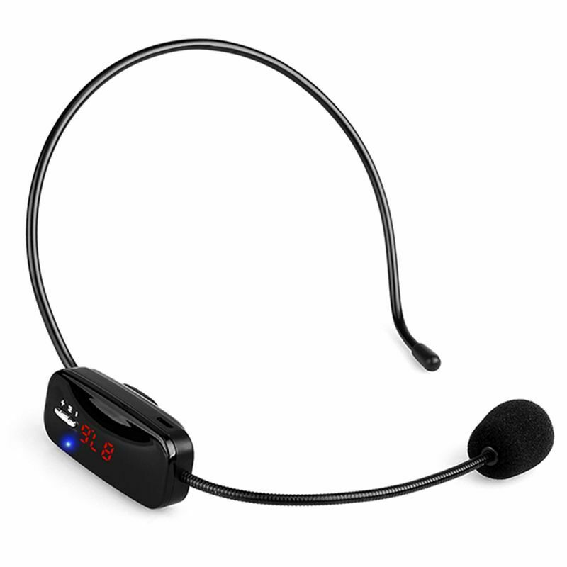 Wireless Microphone Headset MIC Voice Amplifier FM Transmitter 87.5-108MHz