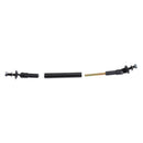 2pcs Front Adjustable Wind Splitter Bumper Lip Protector Rod Support Black