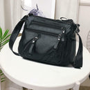 Solid Color Shoulder Messenger Handbags Women Leather Small Crossbody Bags