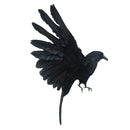 Lifelike Realistic Birds Artificial Feathered Raven Home Decoration -Black