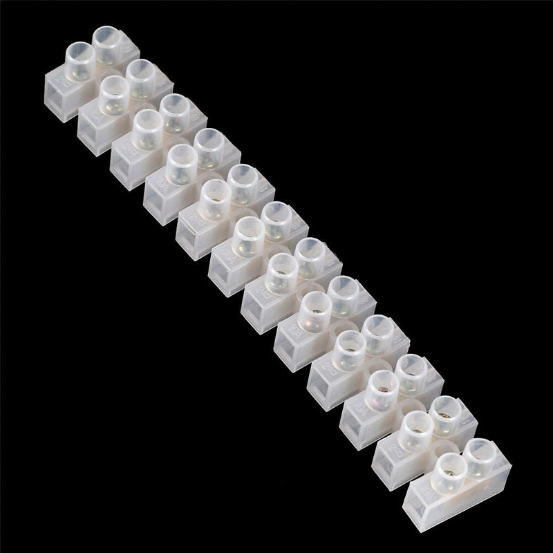 10A Electrical Wire Connection 12Position Barrier Terminal Strip Block JR