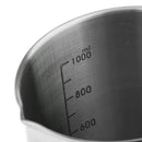 Measure Cup Jigger Pourer Frothing Pitcher 1000ml Stainless Steel Kitchen
