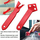 Silicone Caulking Scraper Tool Removal Tile Tool Glue Shovel 4 Piece Red