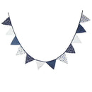 3.2m Flower Pattern Hanging Flags Cotton Cloth Pennant Party Festival Decor A