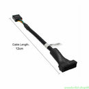 USB 3.0 20Pin Male to Motherboard USB 2.0 9 Pin Female Converter Cable Adapter /