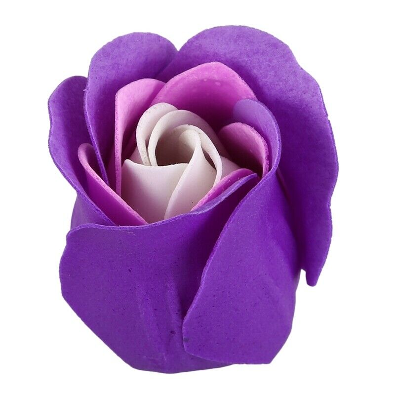 24 Pcs Purple Scented Bath Soap Rose Petal in Heart Box M2G5