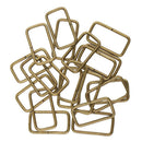 40x Metal Slides Tri-Glides Square Buckles Strap Webbing Slider Buckles 32mm