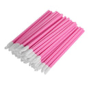 50pcs Disposable Makeup Lip Brush Lipstick Gloss Wands Applicator (Pink) A