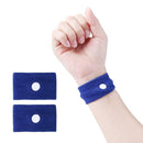 2pcs Morning Sickness Wrist Bands Anti Motion Sickness Wristband (Dark Blue A