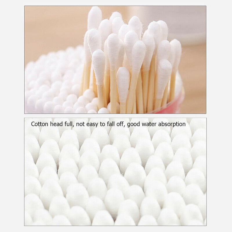 100pcs/box Disposable Double Heads Cotton Swabs Makeup Cotton Buds (Square) A