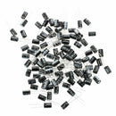 100 Pcs Radial Lead Aluminum Electrolytic Capacitors 220uF 25V F5K1