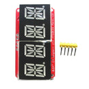 6Pcs/Set 0.54" 4 bit Digital LED Display Module I2C Interface   Red Orange