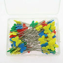 Colorful Butterfly Head Pins, 100Pcs Sewing Dressmaking Wedding Quilting