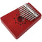 10 Keys Birch Finger Thumb Piano Mbira Music Story Telling Instrument (Red)