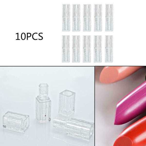 10Pcs Empty lipstick Plastic Lip Balm Container Tubes Caps DIY NEW ABQ