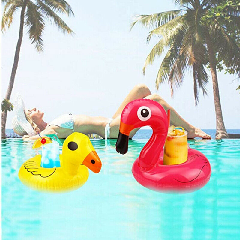 15Pcs Inflatable Floating Drink Can Cup Holder Hot Tub Swimming Pool Beach P J@V