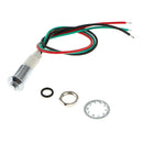 8mm 12V LED Metal Indicator Low Arched Light Lamp with Wire Red & Green Light