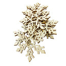 10Pcs Wooden Christmas Tree Hanging Decoration Craft Snowflakes Blank Shaped