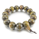 15mm Wood Bracelet Link Bracelet Wrist Tibetan Buddhist Green Sandalwood Bu